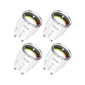 NOUS - LOT de 4x Prise intelligente WIFI + Mesure de consommation 15A
